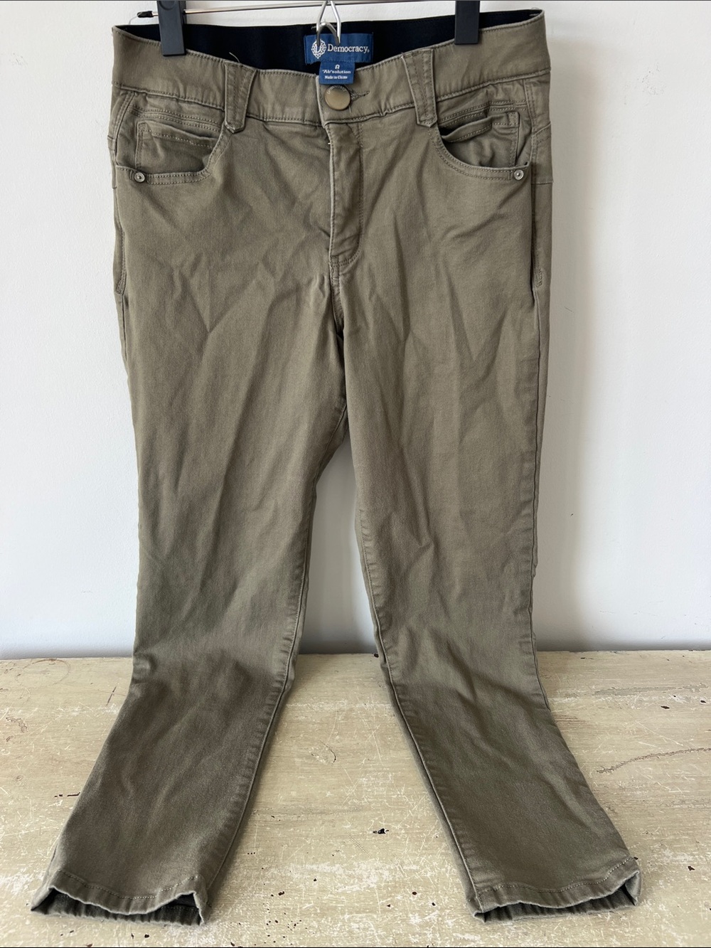 Democracy Absolution Army Green Stretch Skinny Pants Size 8